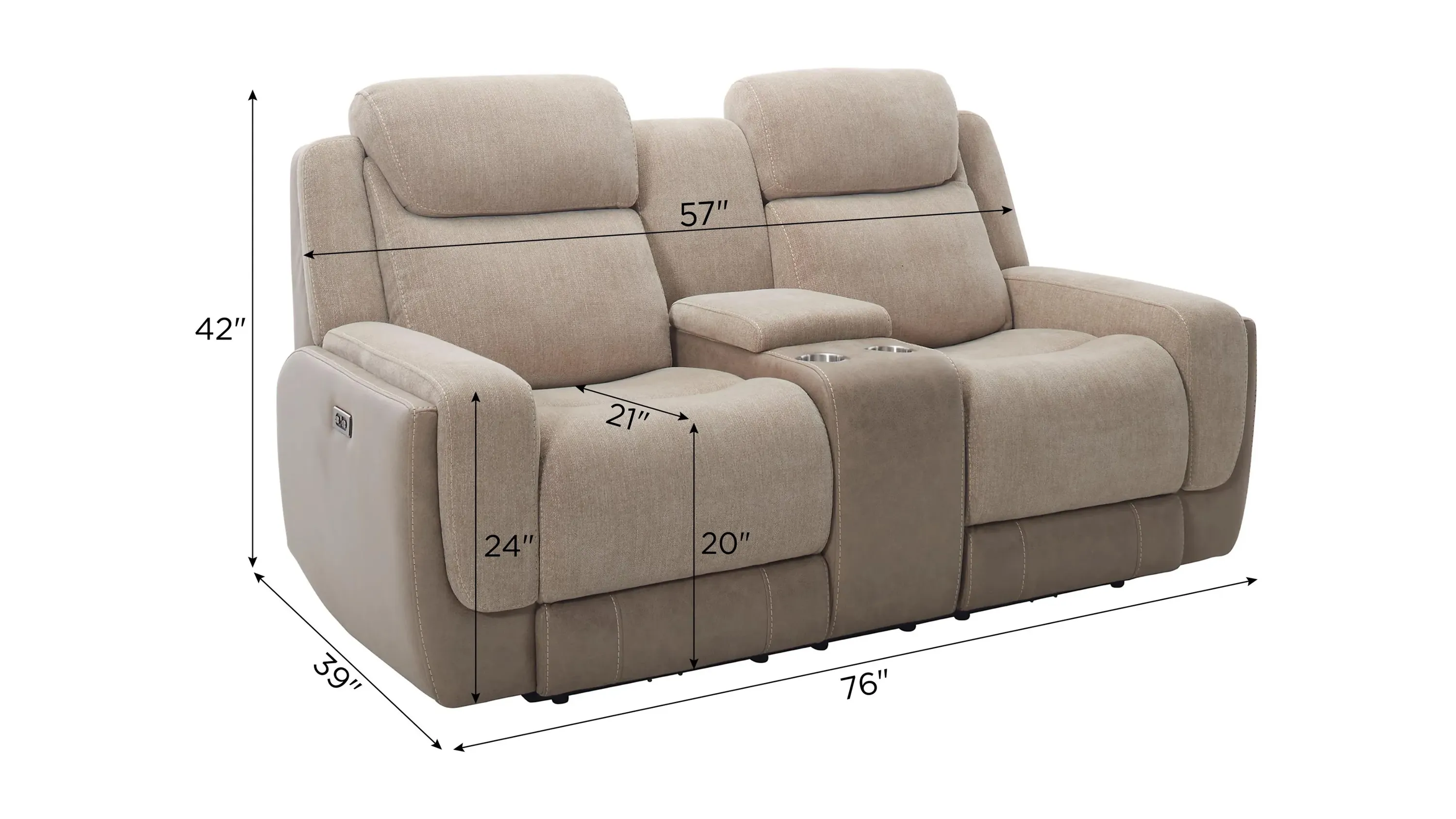 Novah Zero Gravity Power Recliner w/ Power Headrest | Raymour