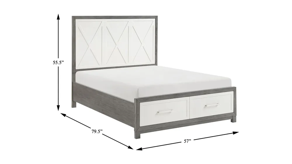 Marceline Platform Bed with Storage Dimensions