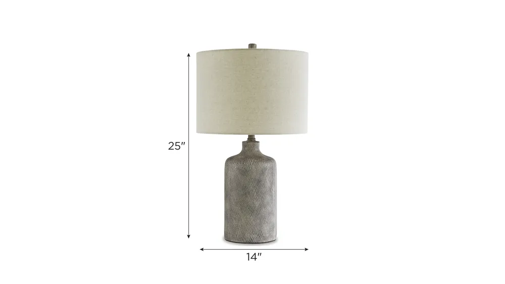 Linus Ceramic Table Lamp Dimensions
