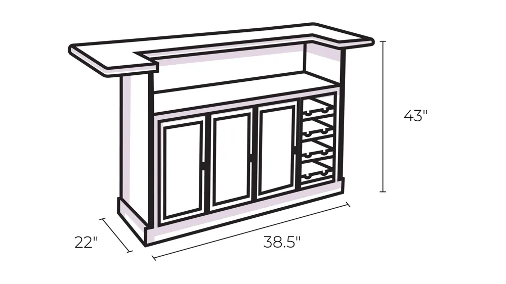 Passport Wine & Bar Console Dimensions
