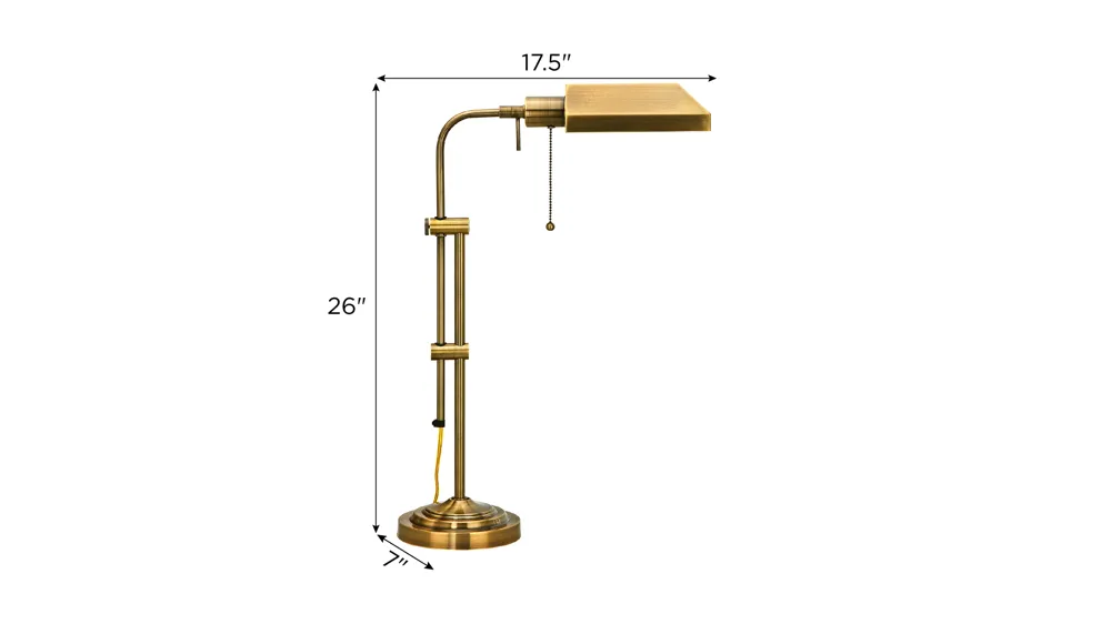 Pharmacy Floor Lamp w/ Adjustable Pole Dimensions