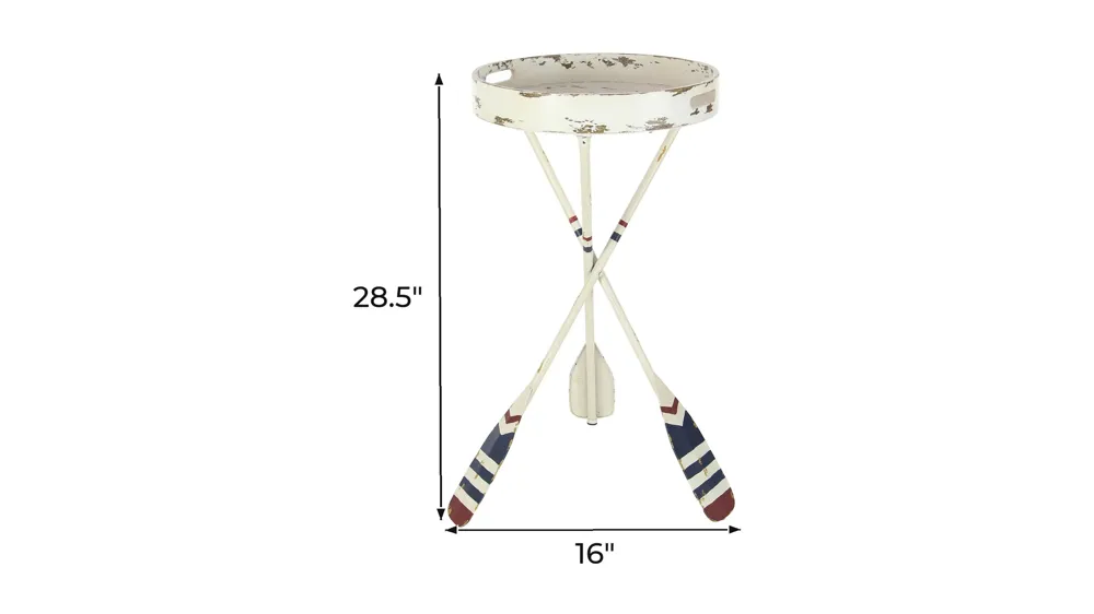 Ivy Collection Oars Accent Table Dimensions