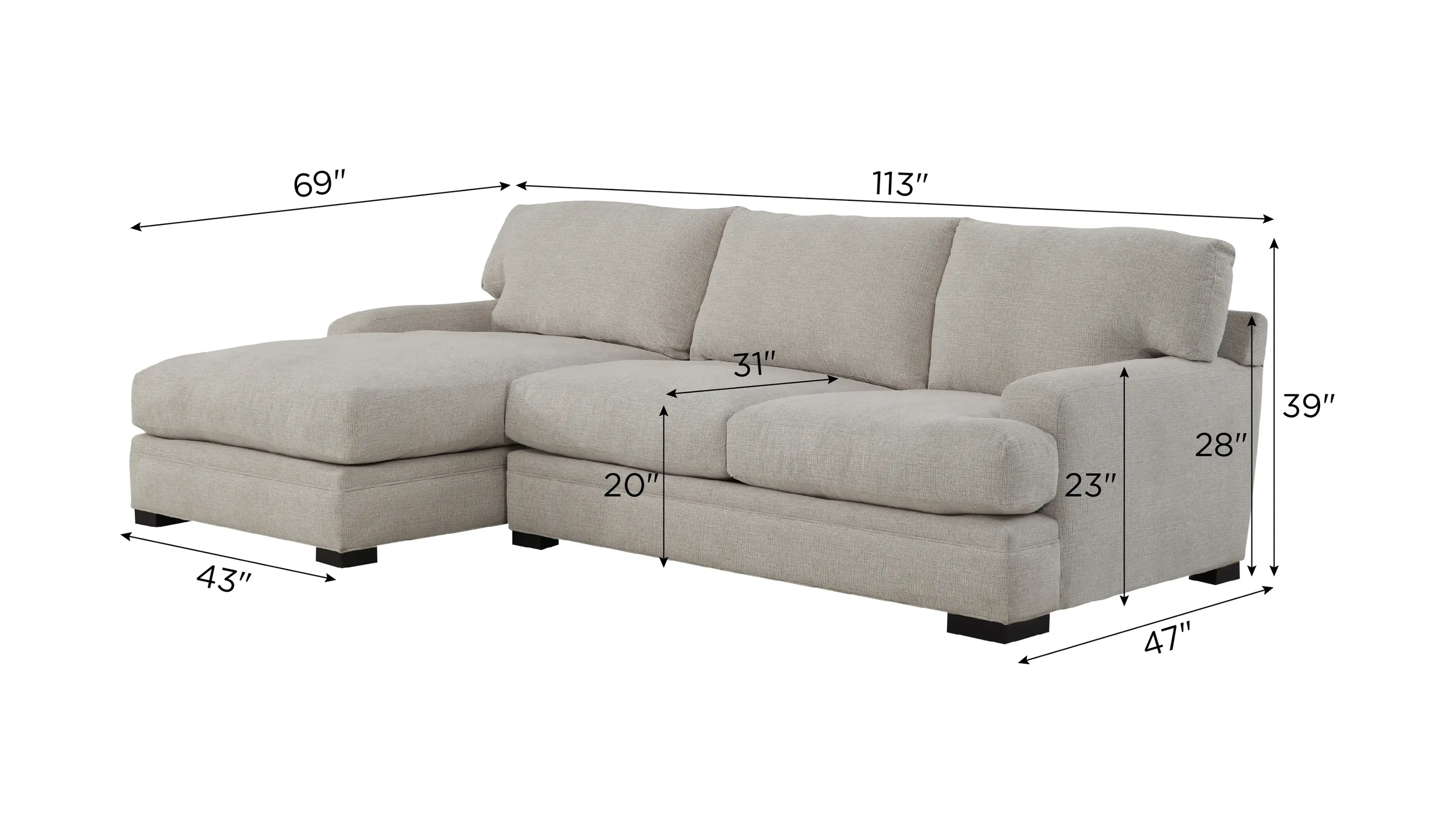Bayside 2-pc. Sofa Chaise | Raymour & Flanigan