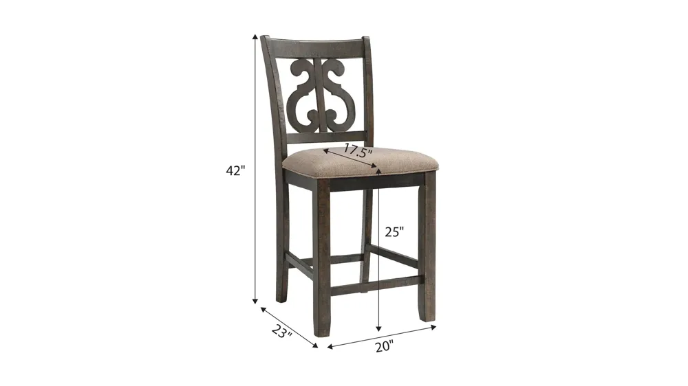 Stanford Counter Stool - Set of 2 Dimensions
