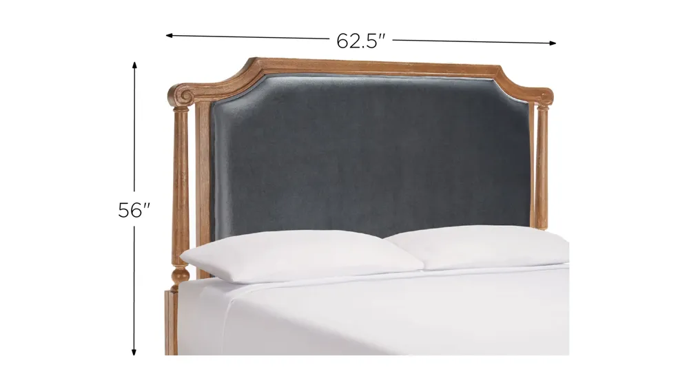 Hudson Heights Upholstered Headboard Dimensions