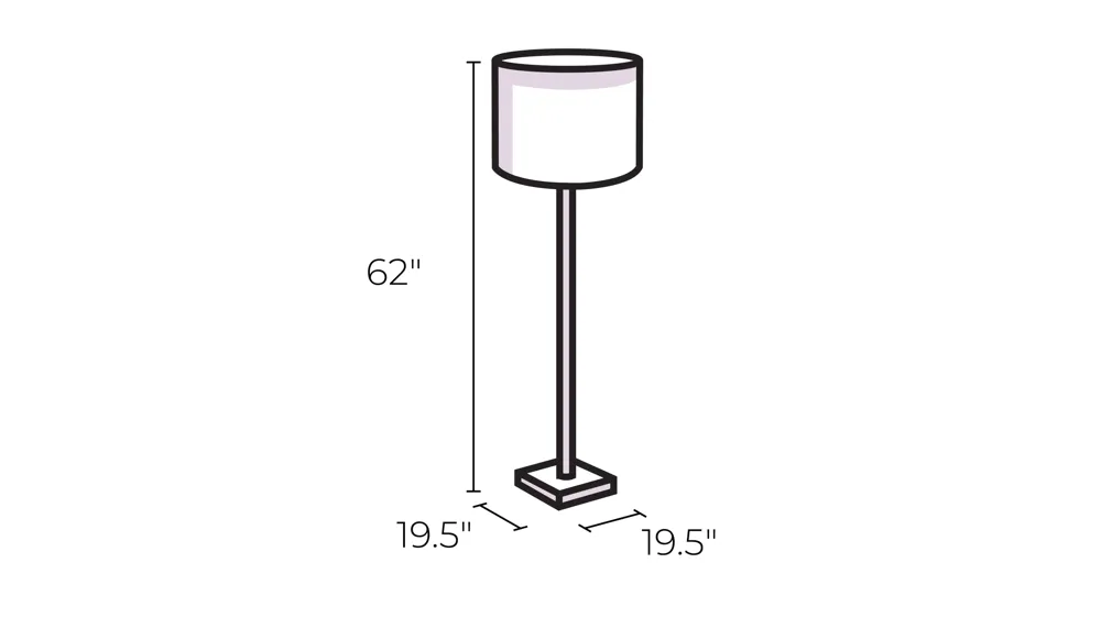 Zoe Floor Lamp Dimensions