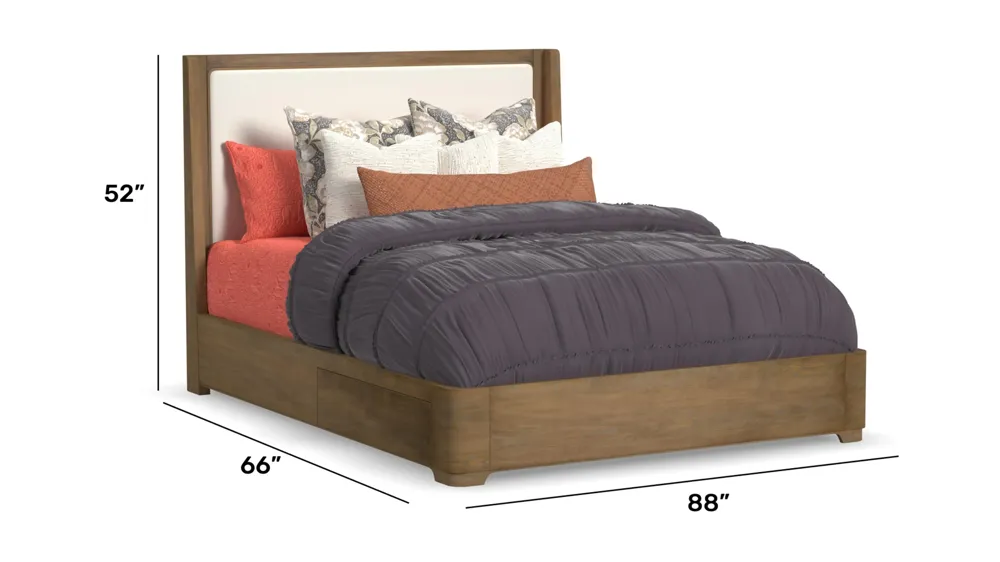 Normandy Upholstered Storage Bed Dimensions