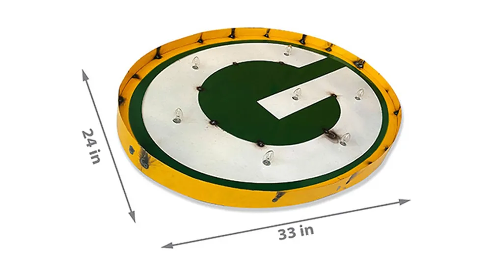 NFL Logo Lighted Recycled Metal Sign Dimensions
