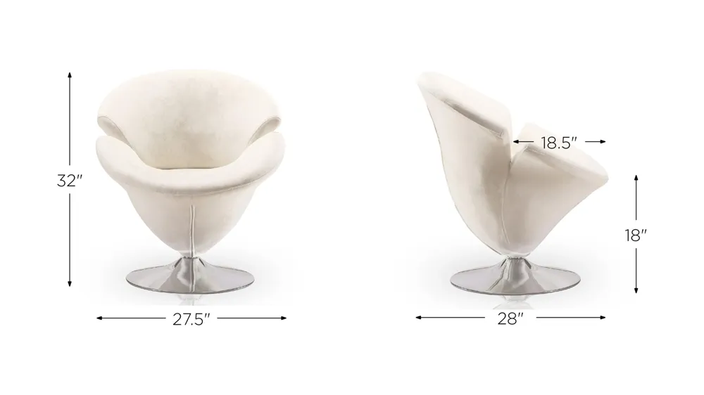 Tulip Swivel Accent Chair Dimensions
