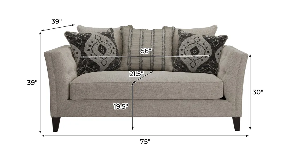 Callie Loveseat Dimensions
