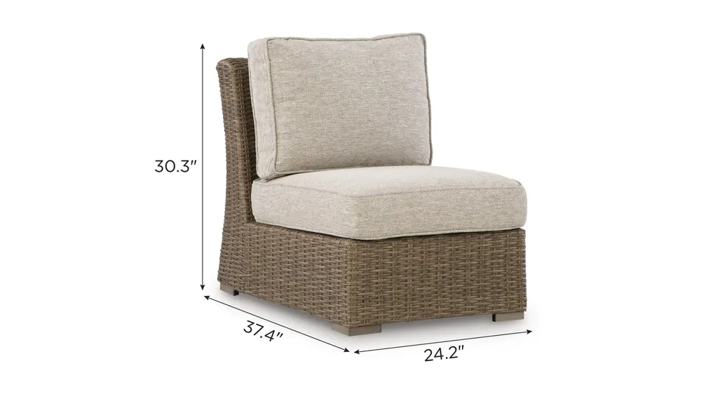 Laguna Heights Outdoor Armless Chair Dimensions