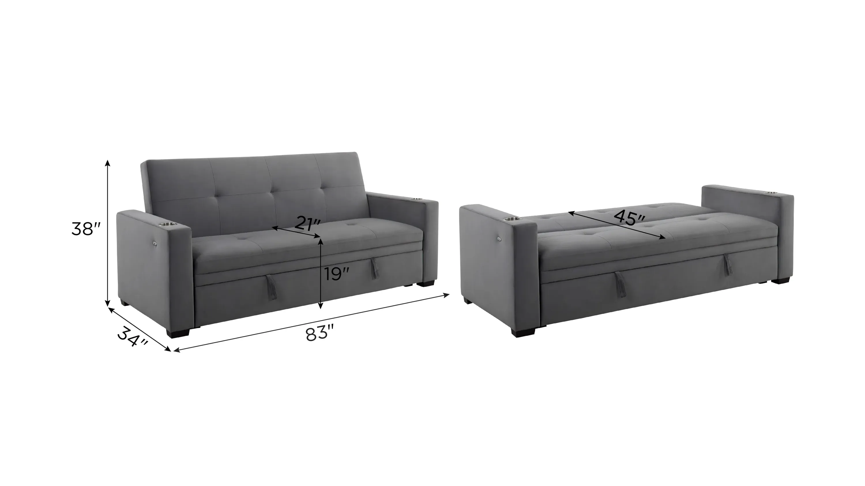 Ashlyn Klik Klak Sleeper | Raymour & Flanigan