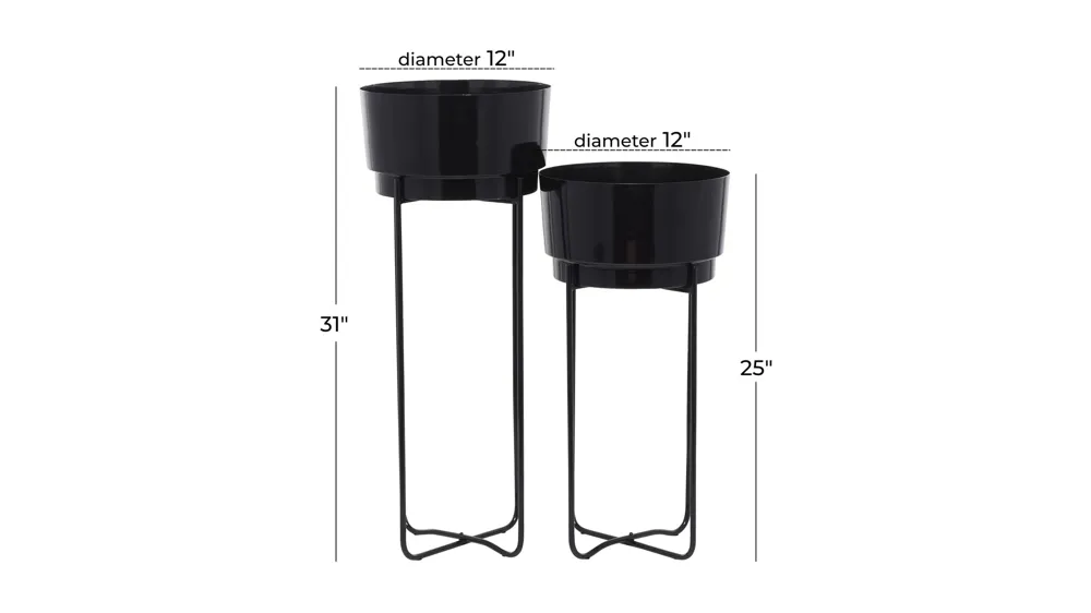 CosmoLiving Ivy Planter Set of 2 Dimensions