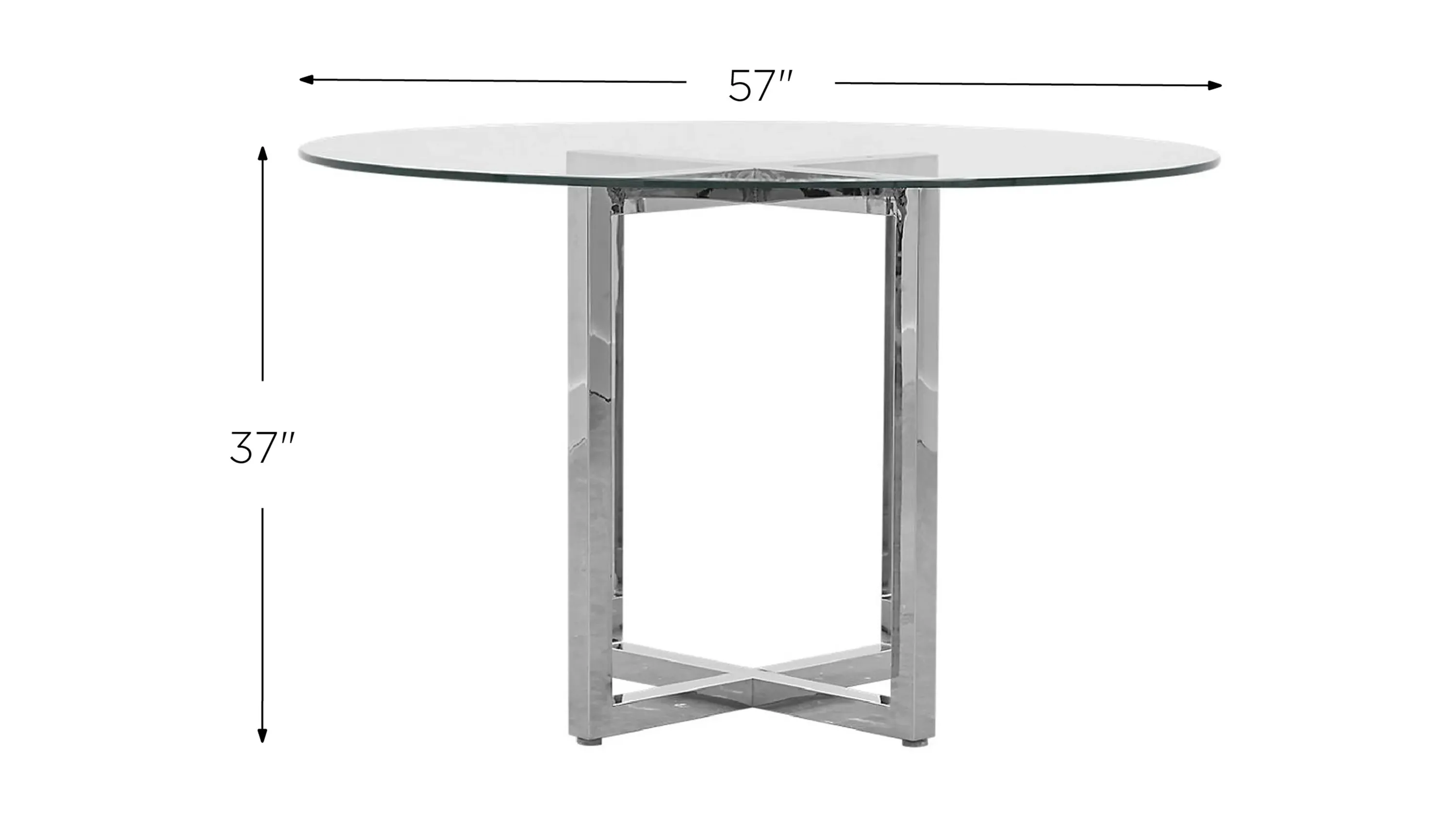 Amalfi Round Glass Counter-Height Dining Table Raymour Flanigan
