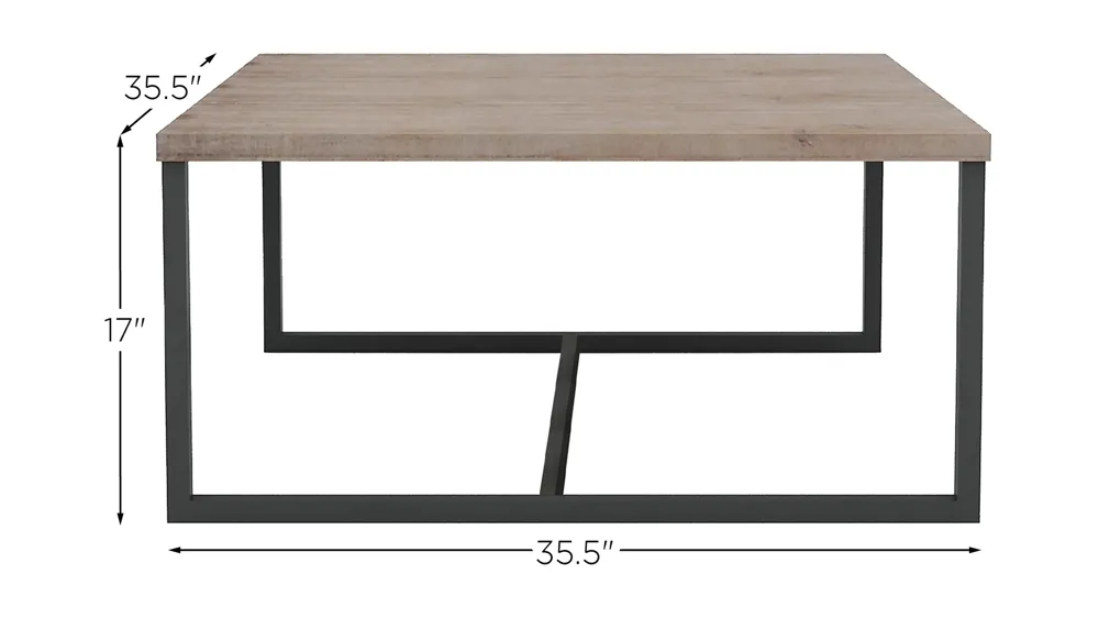 Irondale Square Coffee Table Dimensions