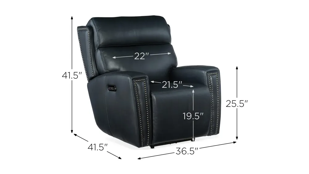 Ruthe Zero Gravity Power Recliner with Power Headrest Dimensions