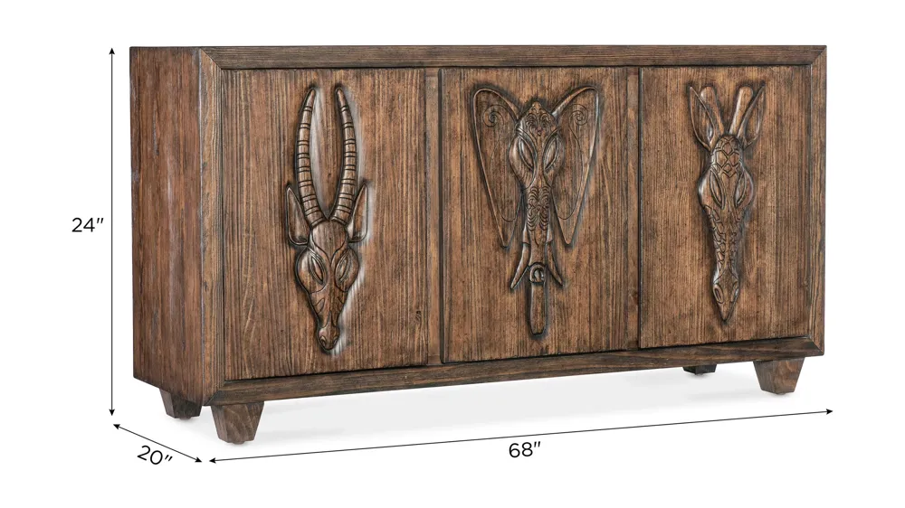 Commerce & Market Safari Credenza Dimensions