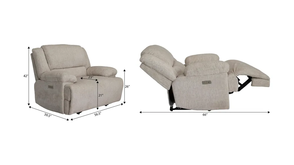 Colburn Power Recliner Dimensions