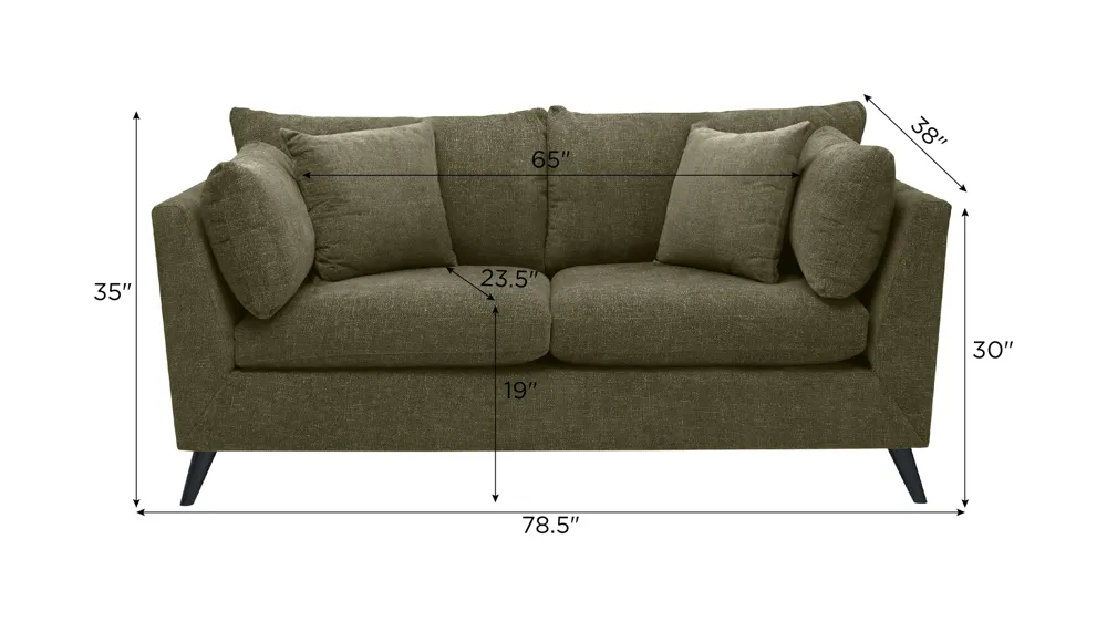 Caruso Loveseat Dimensions