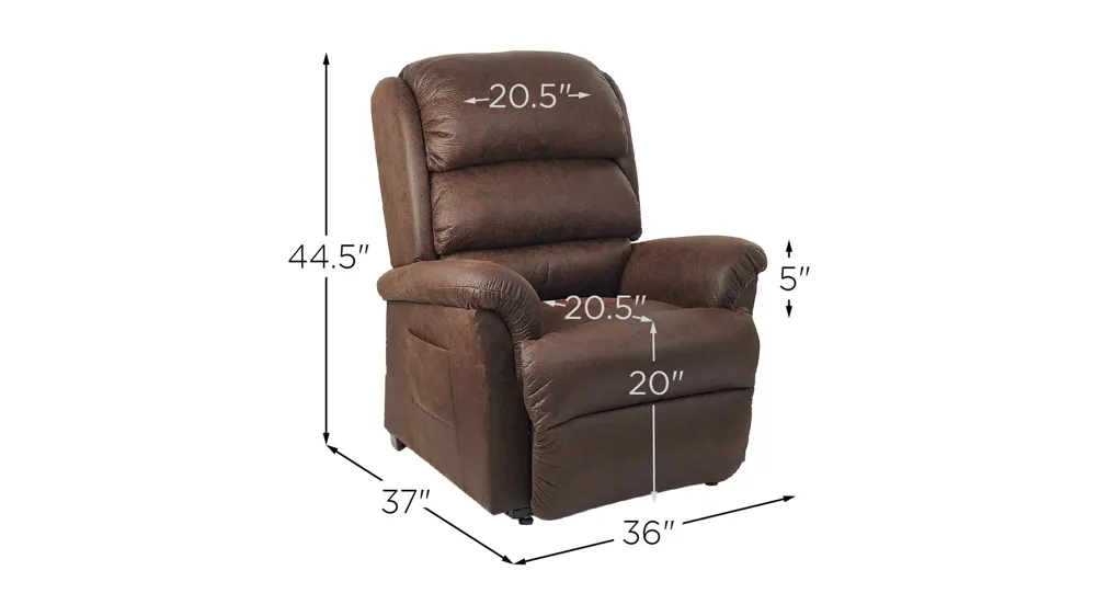 Stellar Comfort Polaris Medium Recliners Dimensions