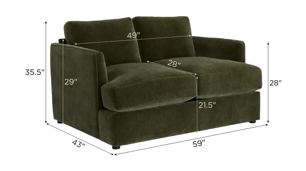 Everest Loveseat Dimensions