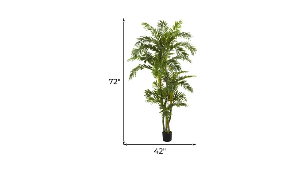 6ft. Curvy Parlor Palm Silk Tree Dimensions