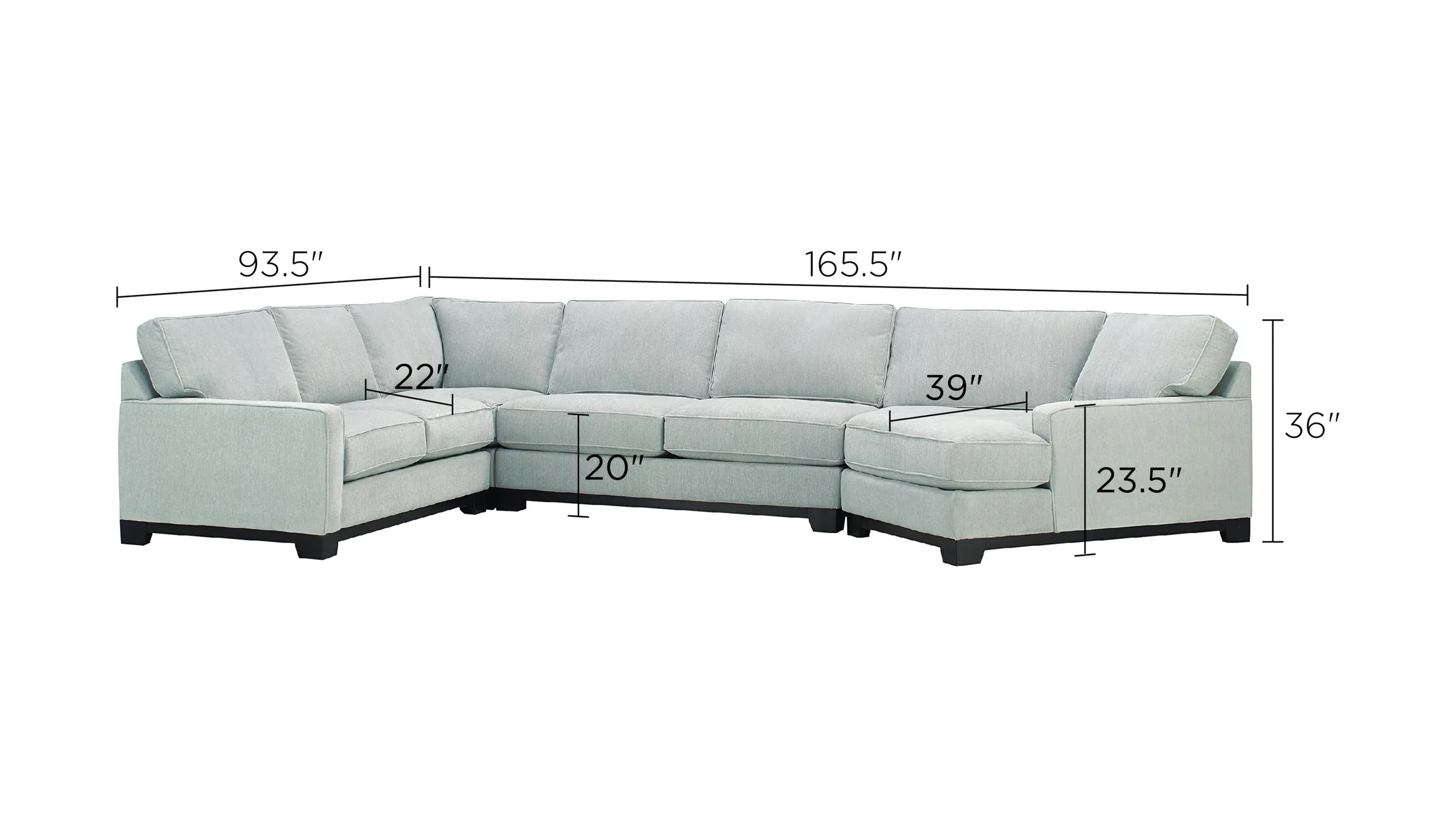 Arlo 4-pc. Sectional Sofa | Raymour & Flanigan