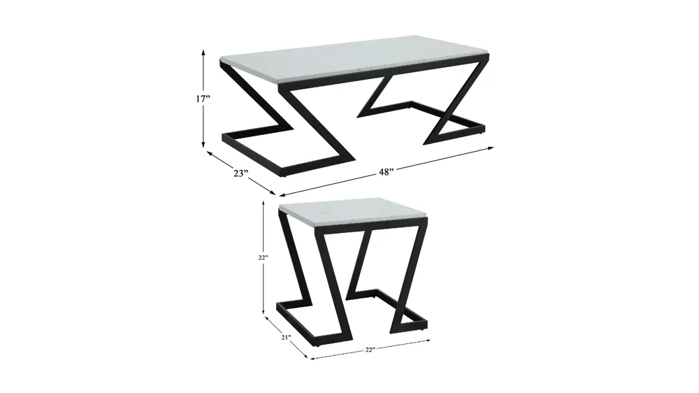 Shaffner 3-pc. Occasional Tables Dimensions