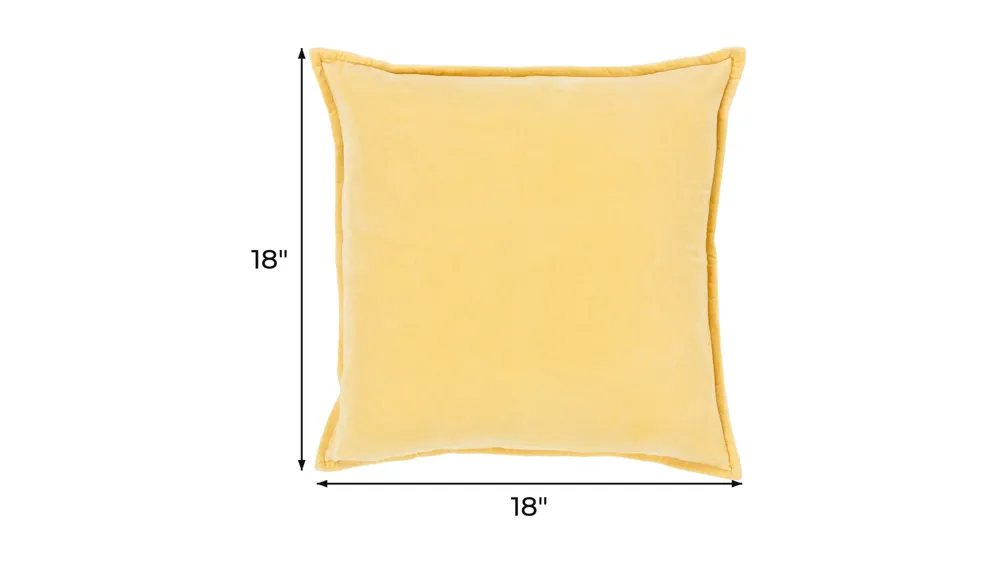 Cotton Velvet 18" Throw Pillow Dimensions