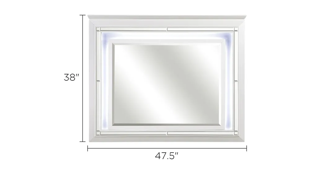 Brambley Mirror w/ LED Lights Dimensions