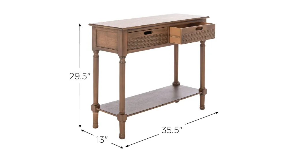 Beale 2 Drawer Console Table Dimensions