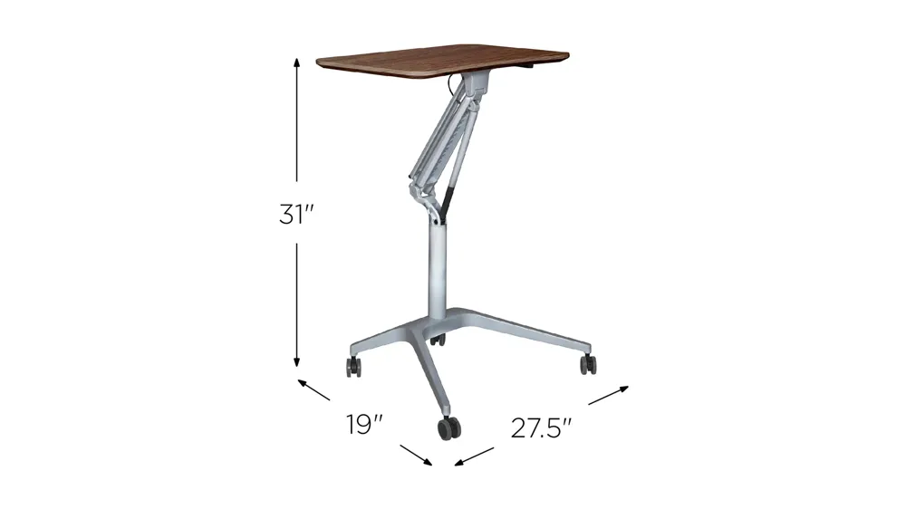 Enola Adjustable Mobile Desk Dimensions