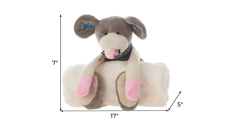 Mina Victory Plush Mouse With Blanket Dimensions