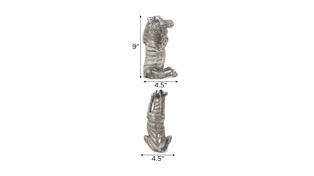Zuri Zebra (See No Evil) Sculpture Dimensions