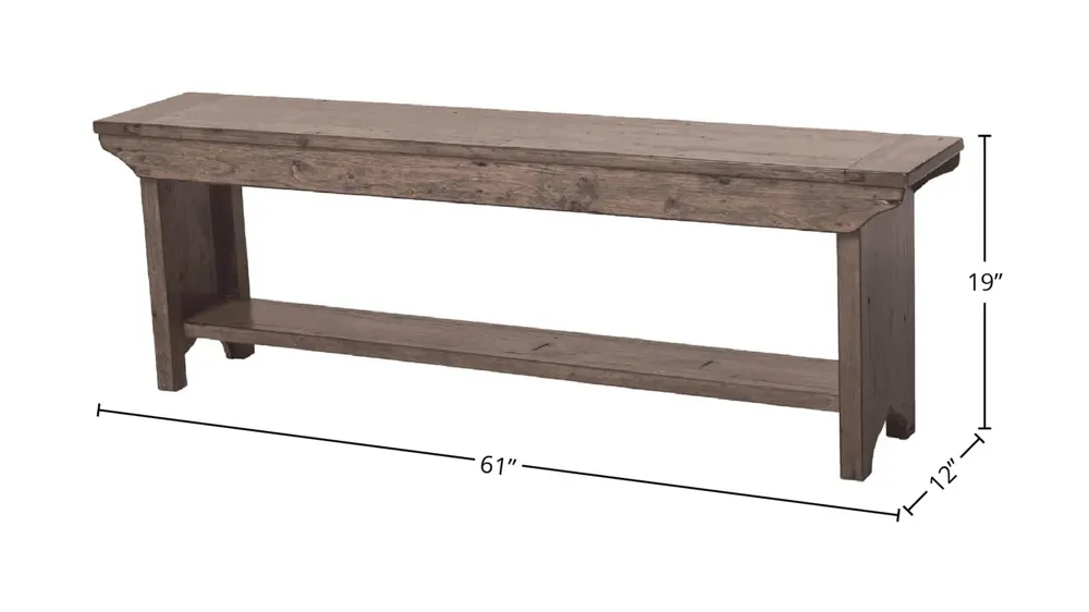 Irish Coast Regular Bench - Sundried Dimensions