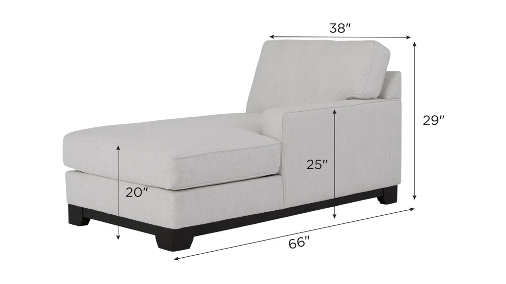 Artemis I Right Arm Facing Chaise Dimensions