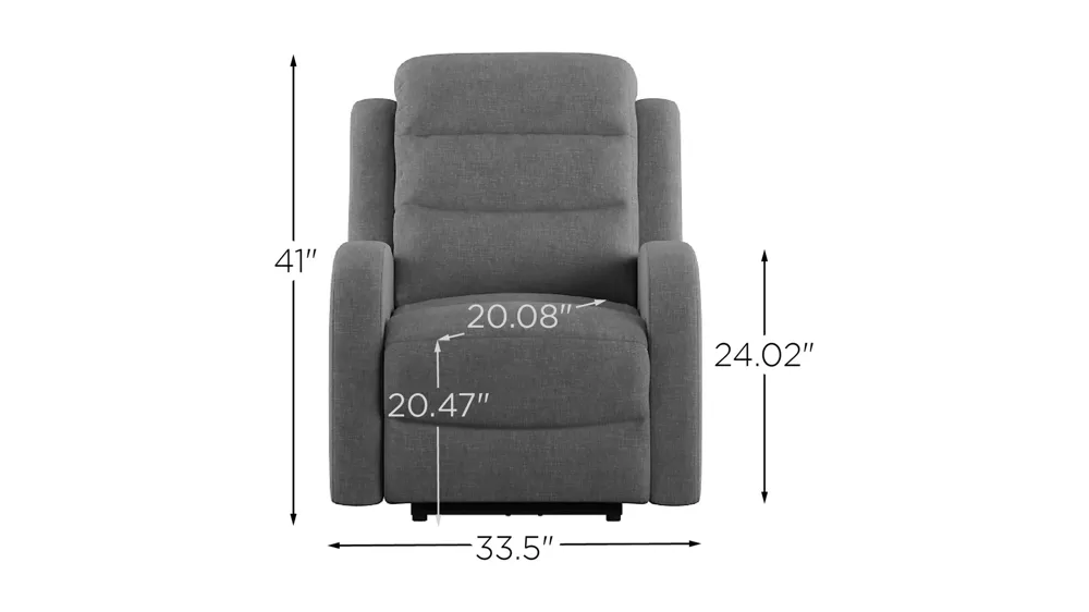 Harvey Dual Power Recliner And Headrest Dimensions