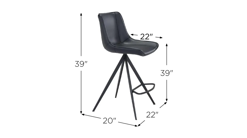 Aki Counter-Height Stool: Set of 2 Dimensions