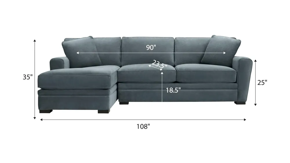 Artemis II 2-pc. Sectional Dimensions