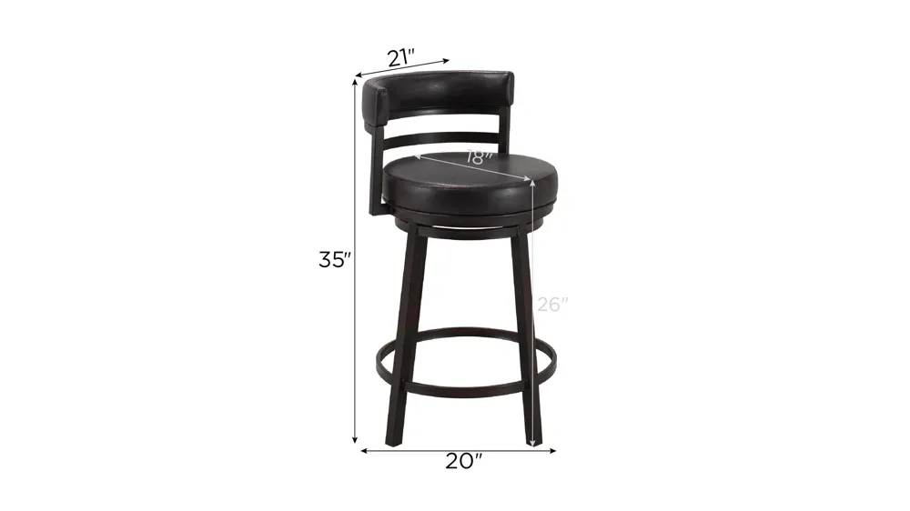 Clary 26" Swivel Counter Stool Dimensions