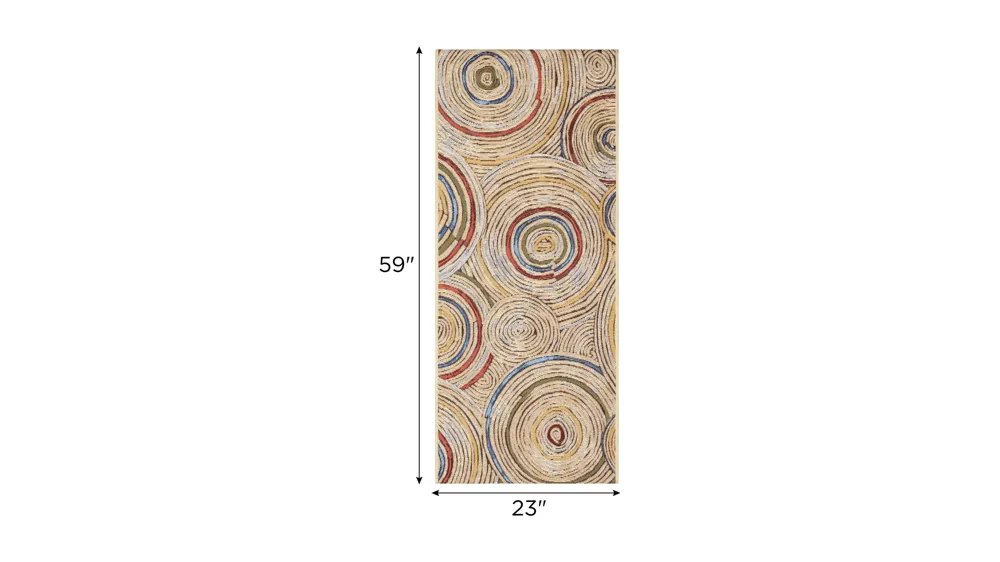 Esencia Basket Circles Indoor/Outdoor Mat Dimensions