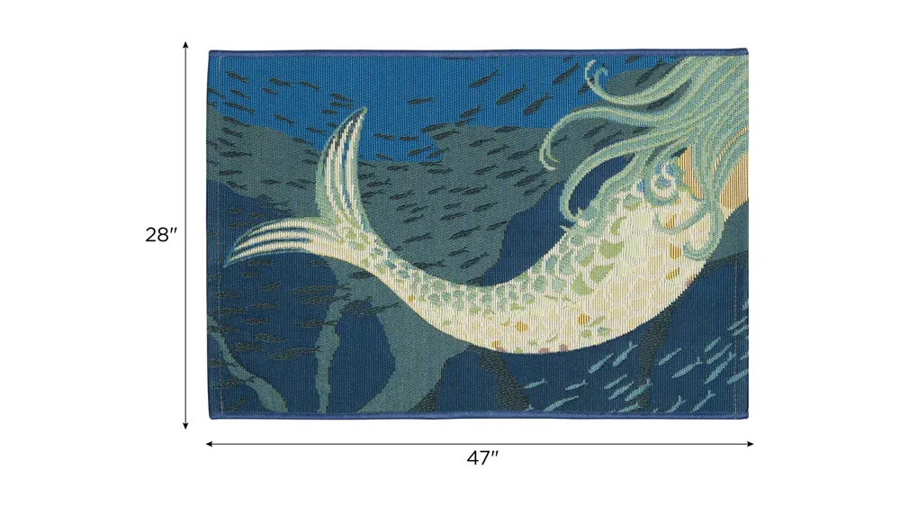 Esencia Mermaids Are Real Indoor/Outdoor Mat Dimensions