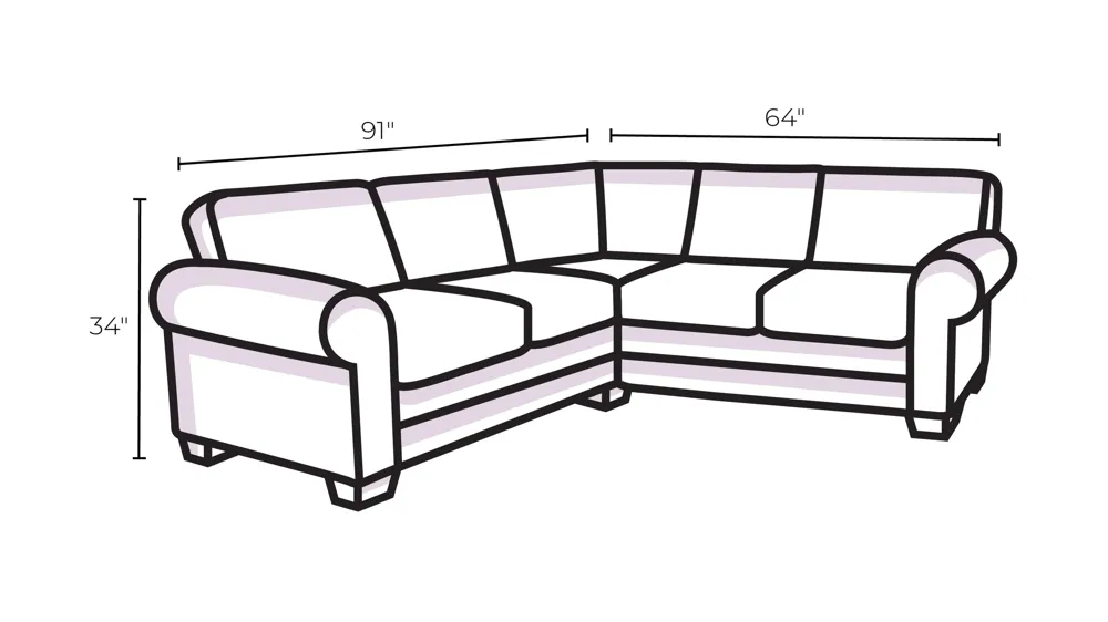 Milo Reversible Sofa Chaise Dimensions