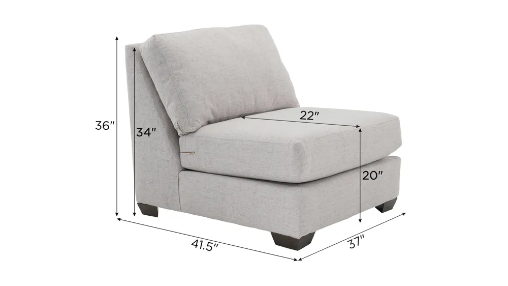 Thatcher Armless Chair Dimensions