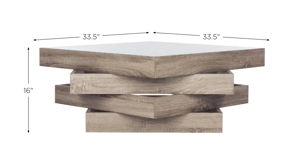 Caralyn Geometric Coffee Table Dimensions