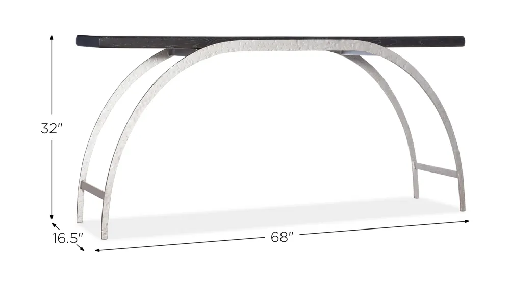 Commerce & Market Metal and Wood Console Dimensions