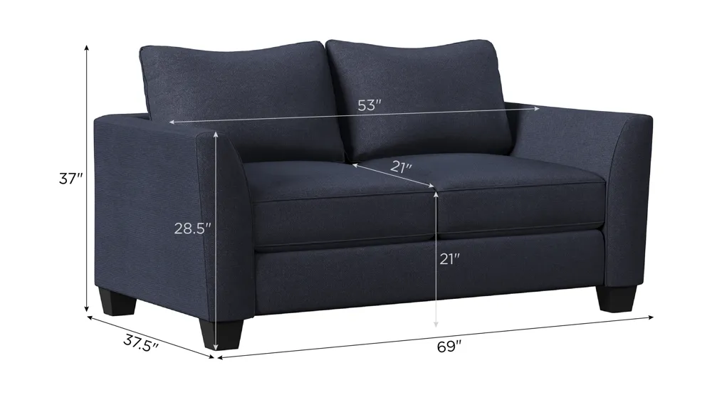 Daine Loveseat Dimensions