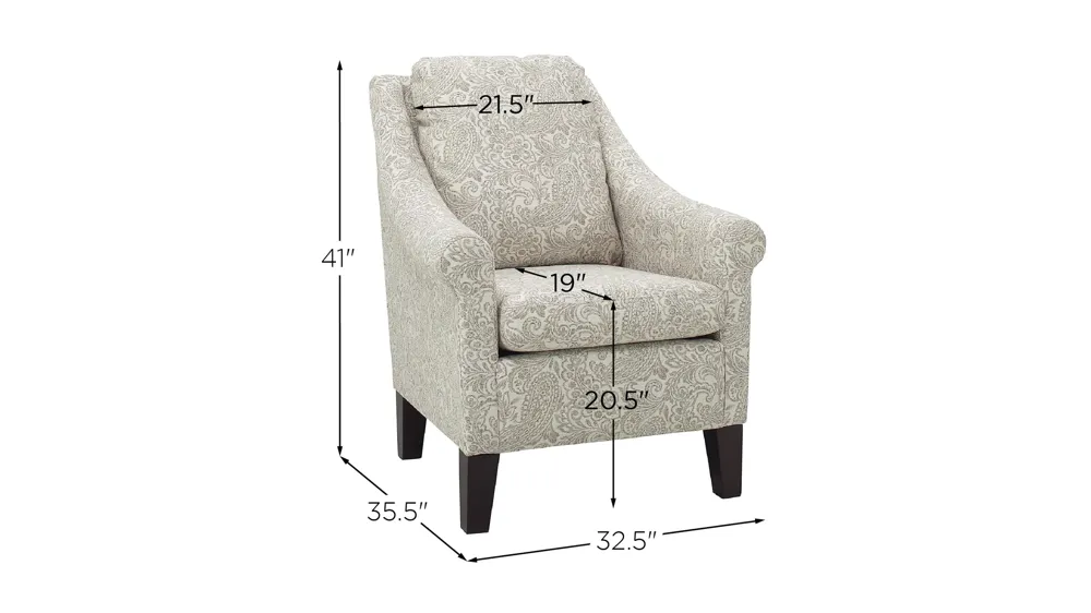 Staccato Accent Chair Dimensions