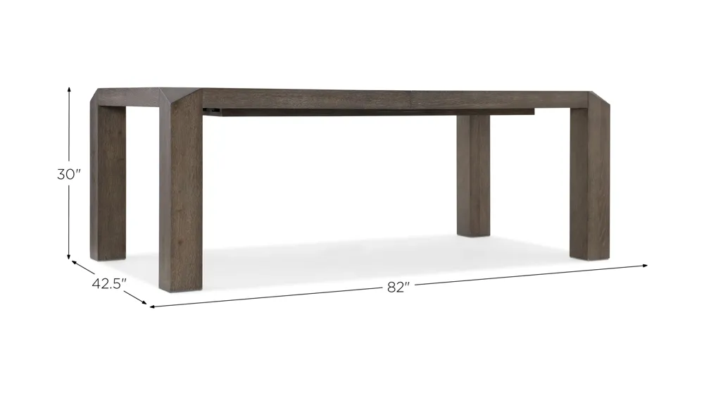 Miramar Aventura Vermeer Rectangular Dining Table with Leaf Dimensions