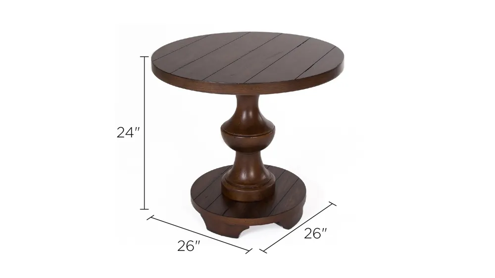 Sedona Round End Table Dimensions